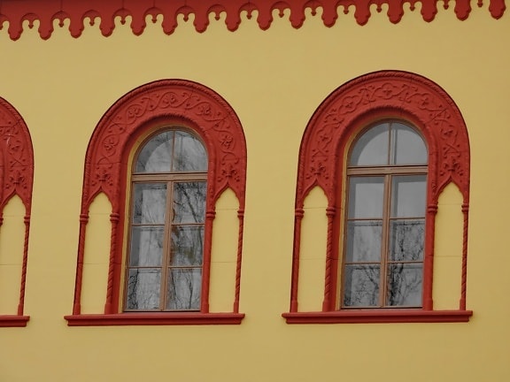 barok, vindue, facade, arkitektur, bygning, vindue, gamle, kunst