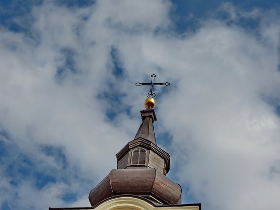 estilo arquitectónico, cielo azul, Torre de la iglesia, Cruz, Cielo, Templo de, construcción, religión