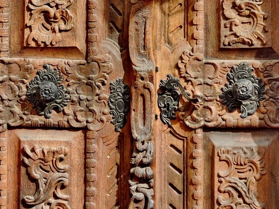 arte, carpintería, puerta, entrada, Imperial, madera de teca, victoriana, arquitectura