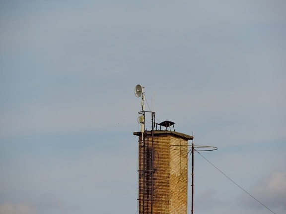 chimney, industry, antenna, tower, outdoors, technology, environment, pollution