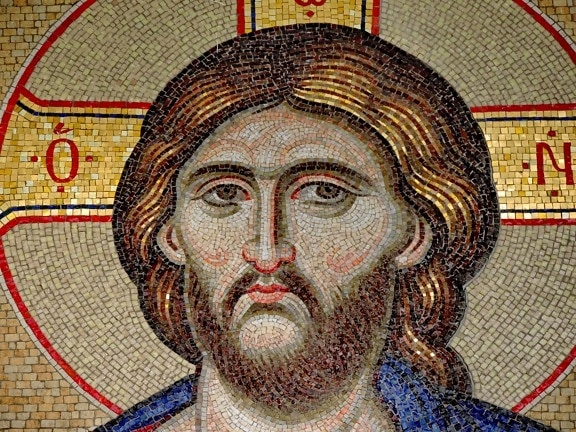 Christian, Gesicht, mittelalterliche, Kloster, Mosaik, Religion, Heilige, Kunst