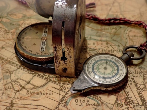 古代, 指南针, 详细信息, 地理, 地图, 怀旧, 方向, 老