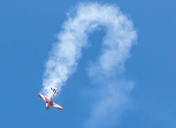 aerobatics, aerodynamic, aircraft, blue sky, showcase, flight, clouds, airplane