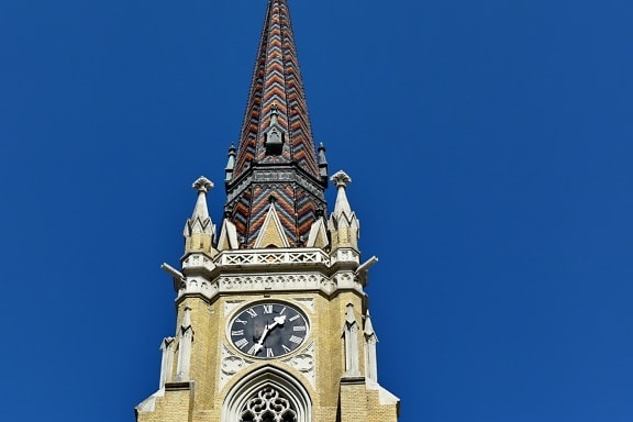 church tower, downtown, gothic, covering, architecture, tower, building, landmark
