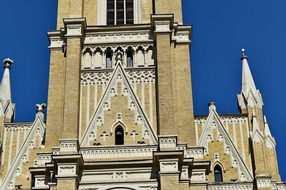 Thiên Chúa giáo, kiểu Gothic, kiến trúc, mặt tiền, Nhà thờ, tháp, tôn giáo, xây dựng
