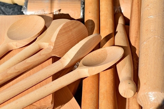 Hand-Werkzeug, handgefertigte, Hartholz, Holz, Löffel, Geschirr, aus Holz, Kochen