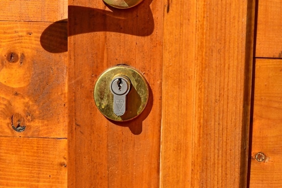 bộ móc kẹp, khóa, cũ, cửa, gỗ, gỗ, xử lý, Keyhole