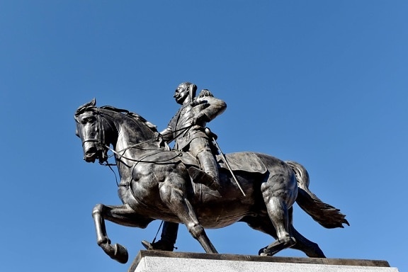 Bronce, caballo, pedestal, estatua de, escultura, Monumento, arte, arquitectura