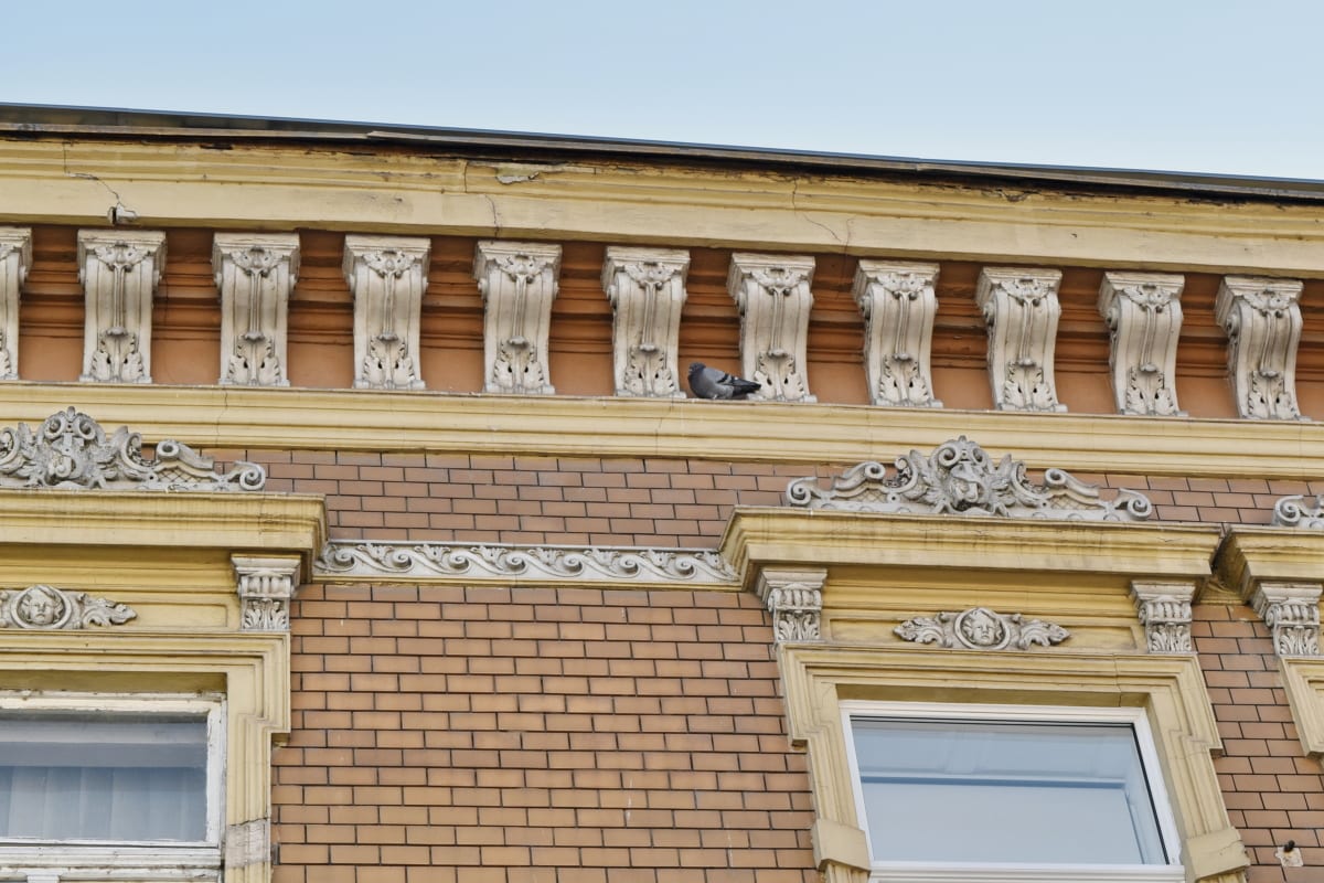 barokový, ornament, budova, Architektúra, staré, vonku, okno, dom