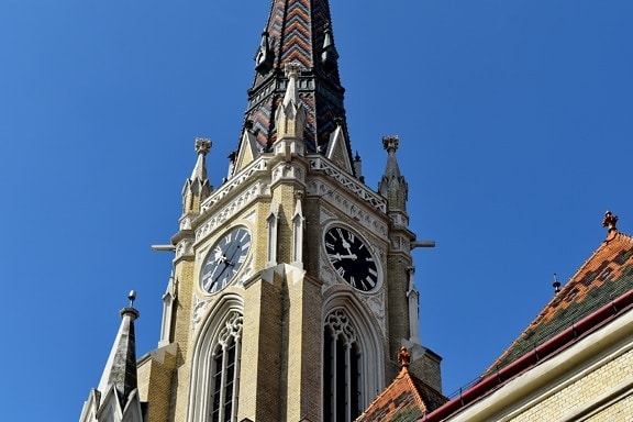church tower, landmark, cathedral, architecture, church, building, tower, religion