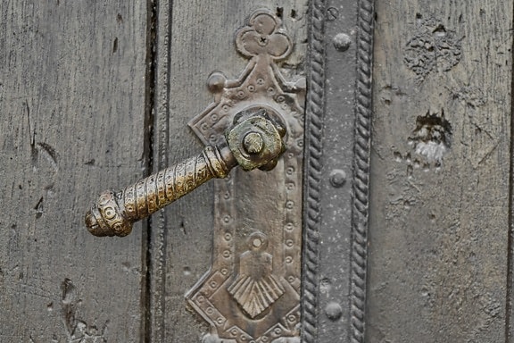 iron, door, old, lock, entrance, gate, architecture, handle