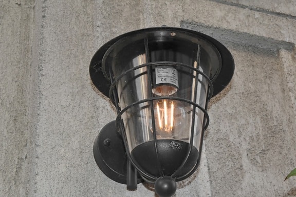 concrete, electricity, illumination, light bulb, device, lamp, lantern, light
