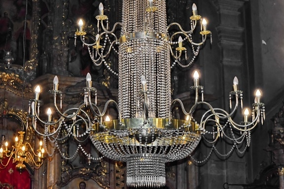 kristal, luksuzno, pravoslavlje, luster, dekoracija, religija, Lampa, proslava