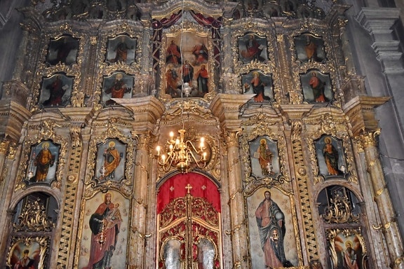 orthodox, saint, Serbia, altar, religious, religion, cathedral, church