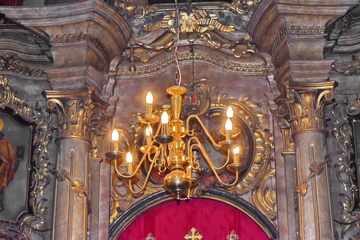 religión, araña de luces, altar, estructura, Iglesia, Catedral, arte, religiosa