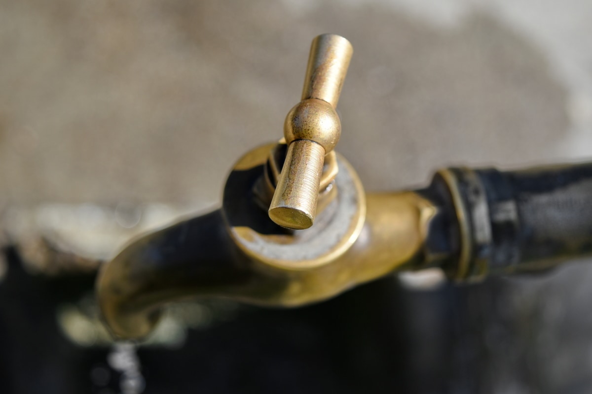 brass, water, old, faucet, vintage, equipment, antique, industry