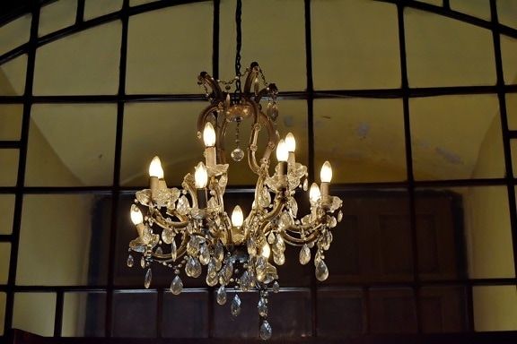 cristal, feito à mão, lâmpada de iluminação, candelabro, decoração, lâmpada, vela, luxo