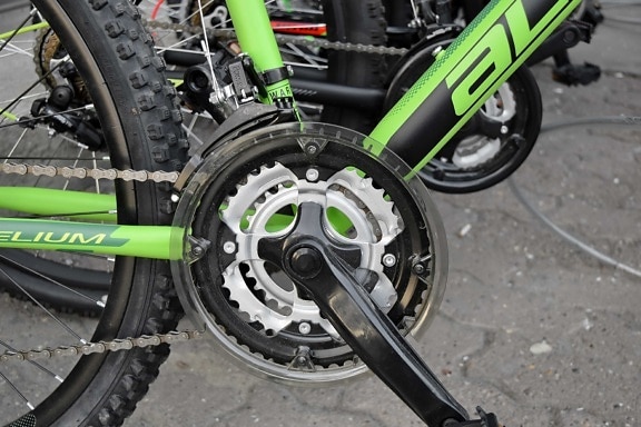 bicycle, chain, gearshift, mechanism, vehicle, brake, transportation, wheel
