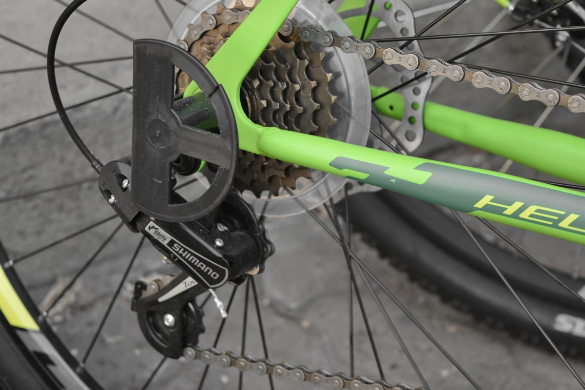 bicycle, chain, gearshift, stainless steel, wheel, bike, vehicle, brake