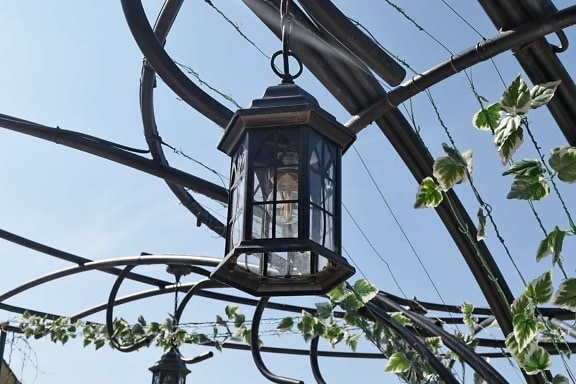 electricity, lantern, light bulb, voltage, wire, cable, outdoors, lamp
