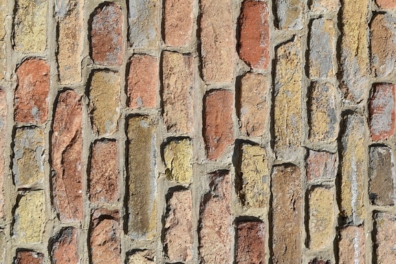 concrete, vertical, pattern, old, surface, brick, texture, wall