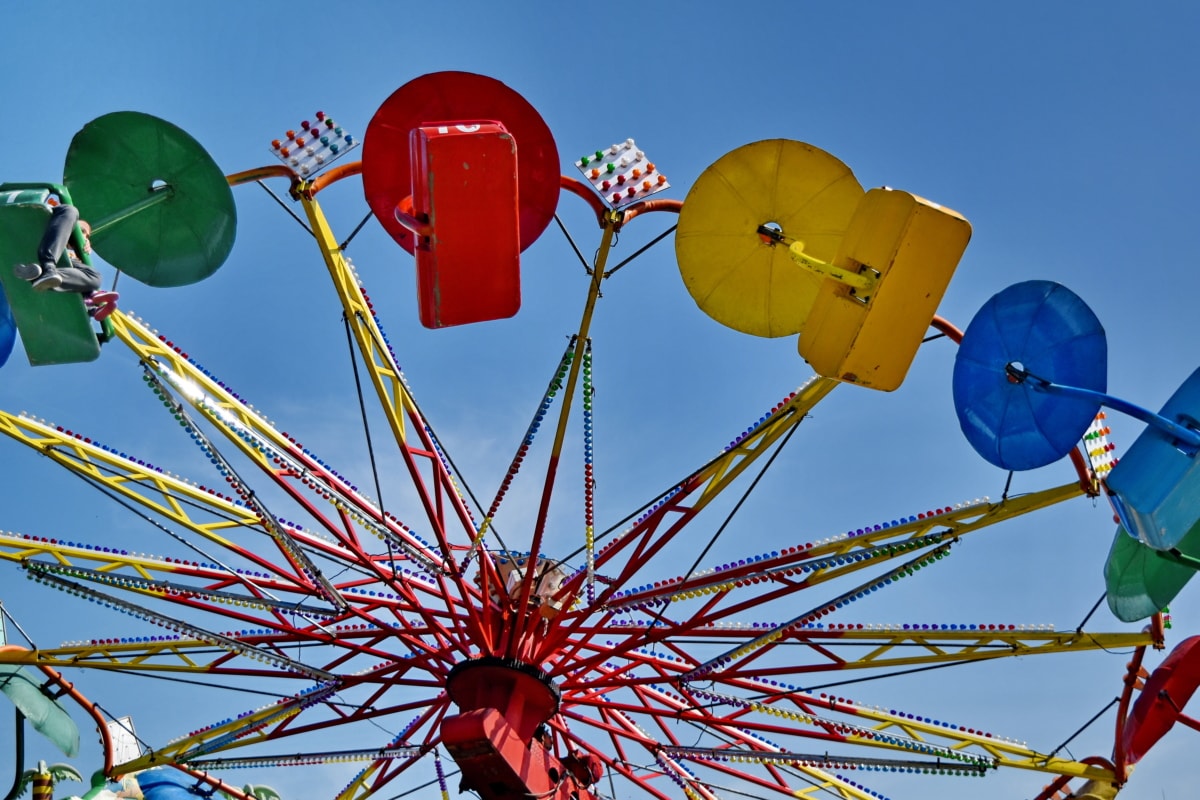 Entertainment, Carnaval, mechanisme, rit, wiel, park, plezier, carrousel