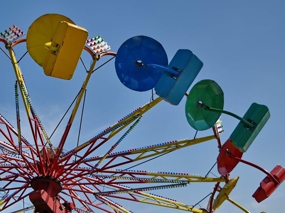 amusement, circus, wheel, carnival, mechanism, ride, park, fun