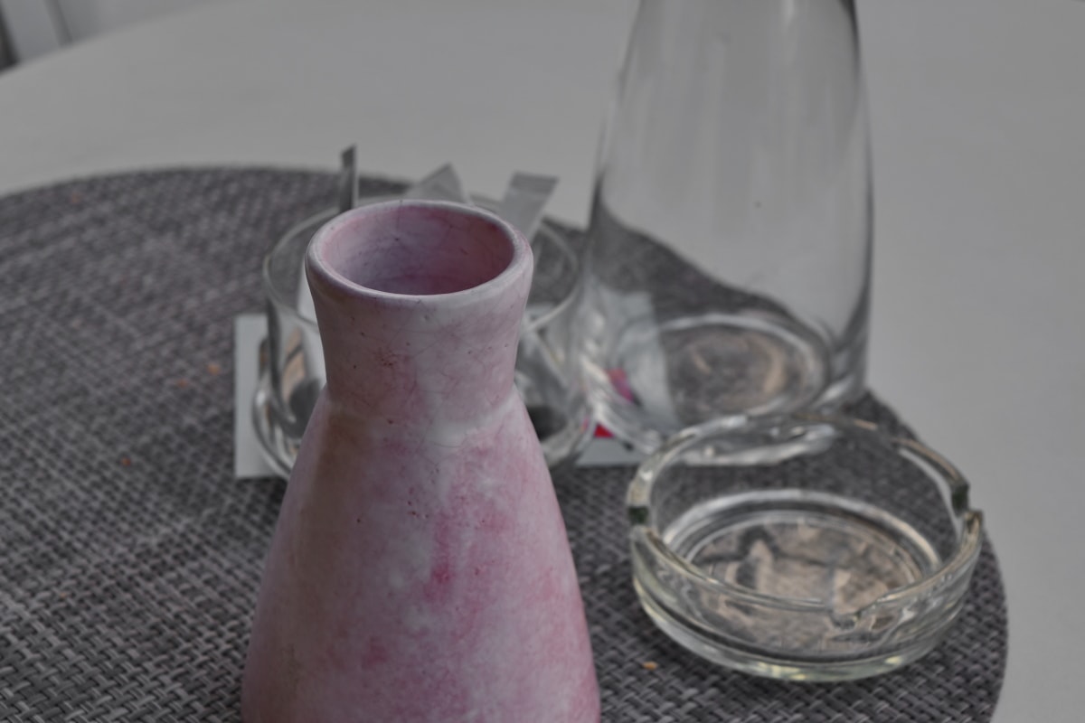 ashtray, ceramic, vase, container, glass, bottle, color, upclose