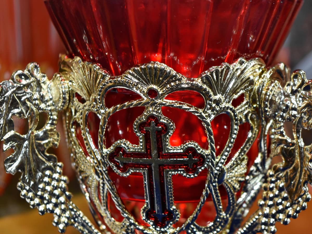kryształ, prawosławny, czerwony, religia, Dekoracja, złota, świecący, celebracja