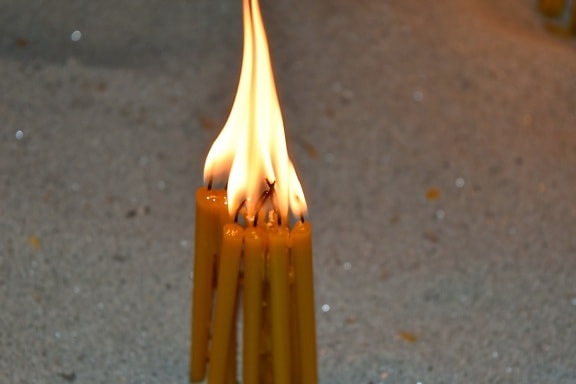flame, stick, burn, heat, hot, candle, outdoors, blur