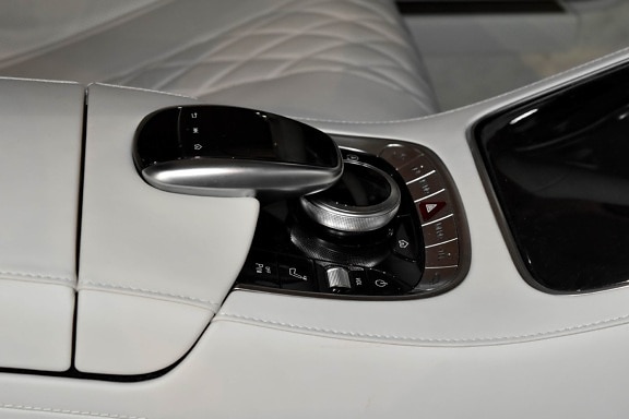 màu đen và trắng, ghế xe, đắt tiền, gearshift, bên trong, cần điều khiển, chuột, xe hơi