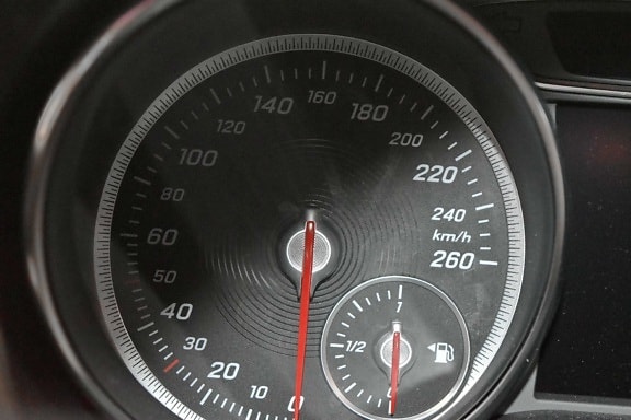 ταμπλό, όριο ταχύτητας, ταχύμετρο, οδόμετρο, μέσο, αυτοκίνητο, συσκευή, ελέγχου