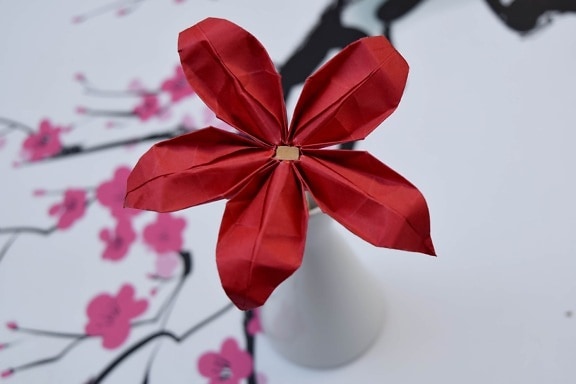 arte, Dettagli, fiore, Origami, carta, rosso, presente, decorazione
