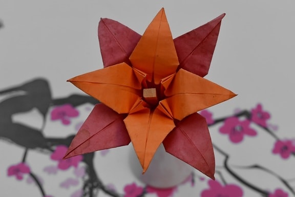 dekorasjon, Origami, papir, fortsatt liv, lyse, blad, natur, blomst