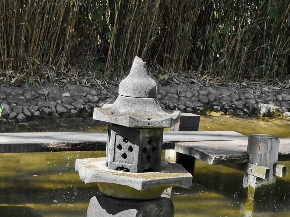 ботаническа, градина, Япония, парк, вода, фонтан, структура, камък