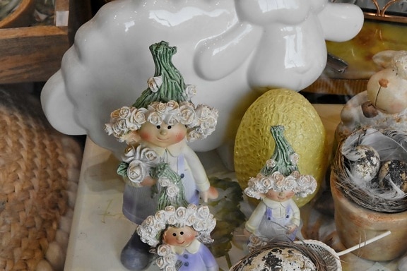 cerámica, decoración, Semana Santa, porcelana, florero de, envase, cerámica, tradicional