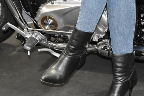 moto, Motocycliste, chaussures, véhicule, gens, mode, Recreation, pied