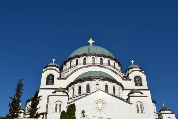 Balkan, hovedstaden, kirketårnet, ortodokse, turistattraksjon, bygge, kirke, arkitektur