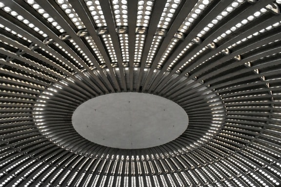 architectural style, ceiling, interior decoration, pattern, abstract, steel, design, perspective