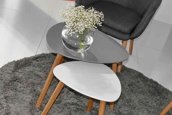 елегантна, интериорен дизайн, минимализъм, ваза, мебели, стол, интериор, седалка