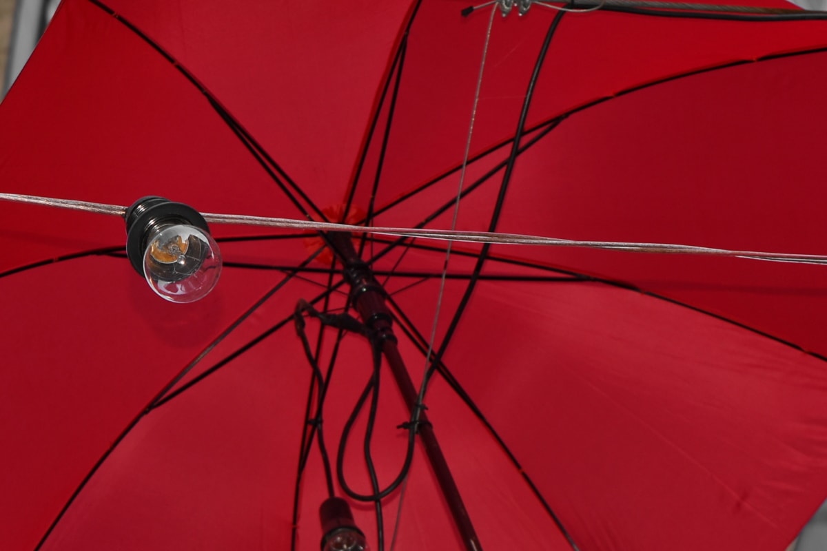 device, umbrella, color, light, outdoors, design, upclose, technology