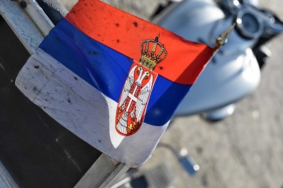 Huy hiệu, lá cờ, Huy hiệu, xe gắn máy, Serbia, đường phố, cạnh tranh, xe