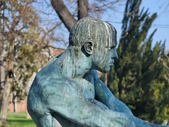 bronze, sculpture, statue de, monument, art, à l’extérieur, Parc