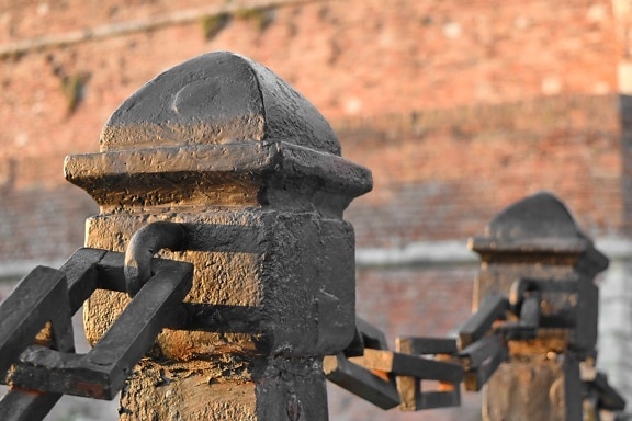cast iron, fence, fence line, handmade, medieval, architecture, old, building