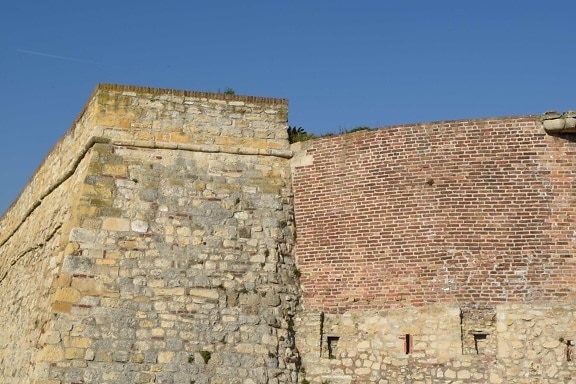 pevnost, starověké, kámen, cihla, zeď, Rampart, architektura, staré