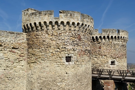 híd, kastély, erődítmény, erőd, középkori, Szerbia, ősi, építészeti stílus