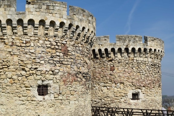 hlavního města, hrad, pevnost, středověké, Rampart, Srbsko, město, opevnění