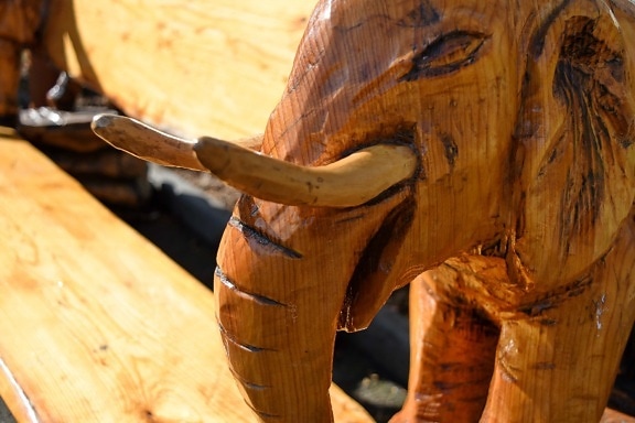 bench, carving, elephant, furniture, head, sculpture, wood, handmade