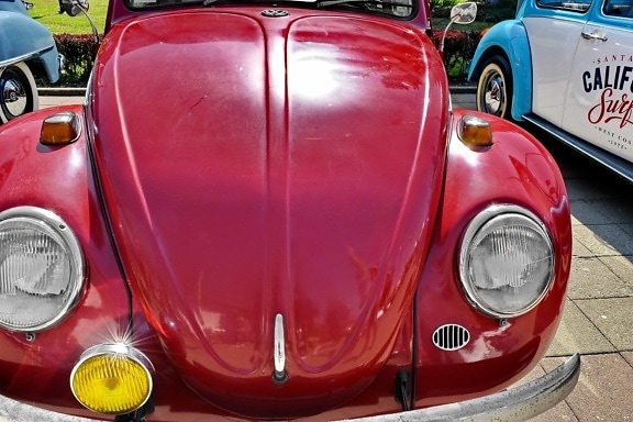 Volkswagen beetle, vehicle, car, automobile, speed, transportation, chrome, classic, drive