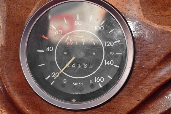 kilometer, nostalgia, old, speed limit, speedometer, wooden, number, instrument